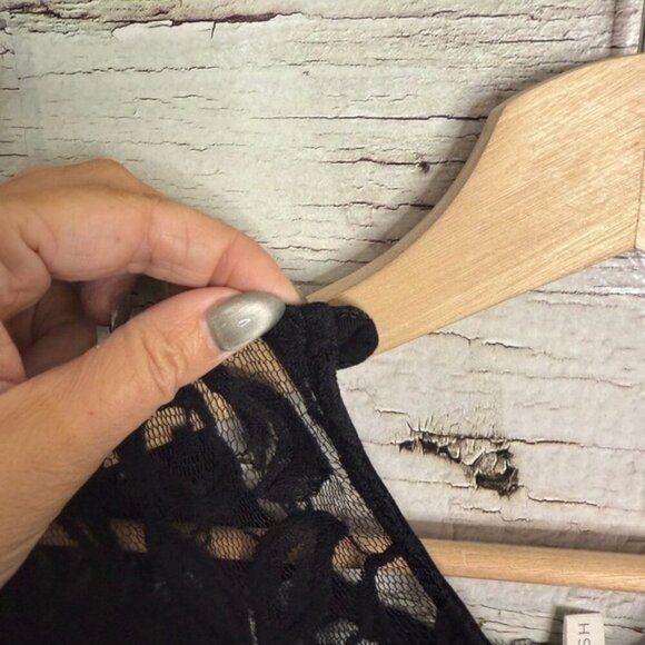 Pink Blush Long Sleeve Lace Black Maxi Maternity Dress Size medium - Picture 5 of 9